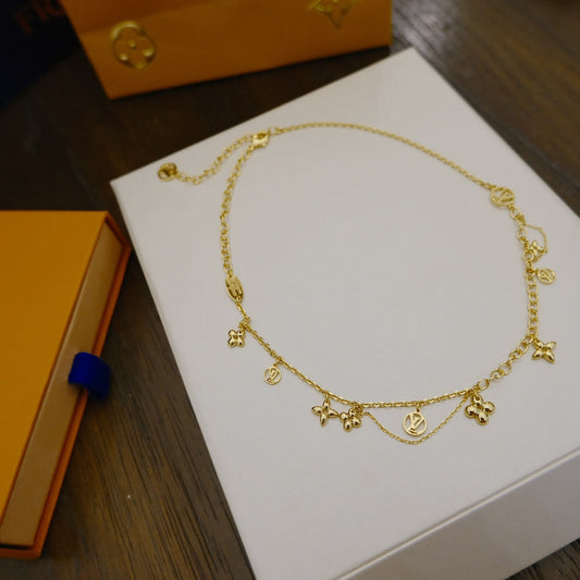 [Love Lucky]BLOOMING SUPPLE NECKLACE BRASS