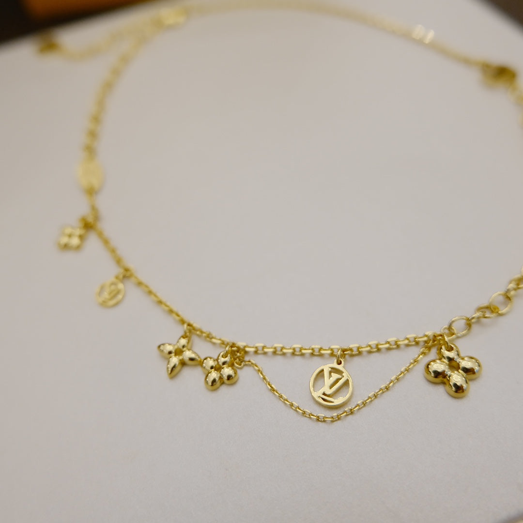 [Love Lucky]BLOOMING SUPPLE NECKLACE BRASS