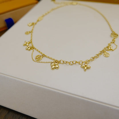 [Love Lucky]BLOOMING SUPPLE NECKLACE BRASS