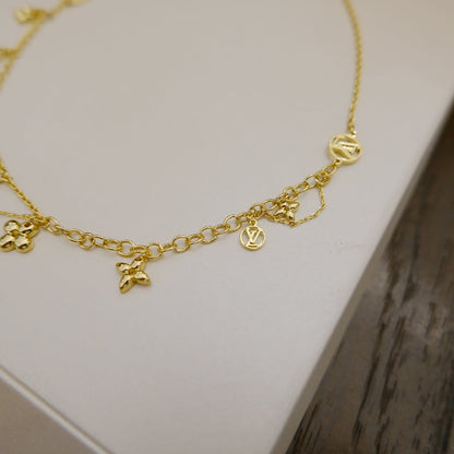 [Love Lucky]BLOOMING SUPPLE NECKLACE BRASS