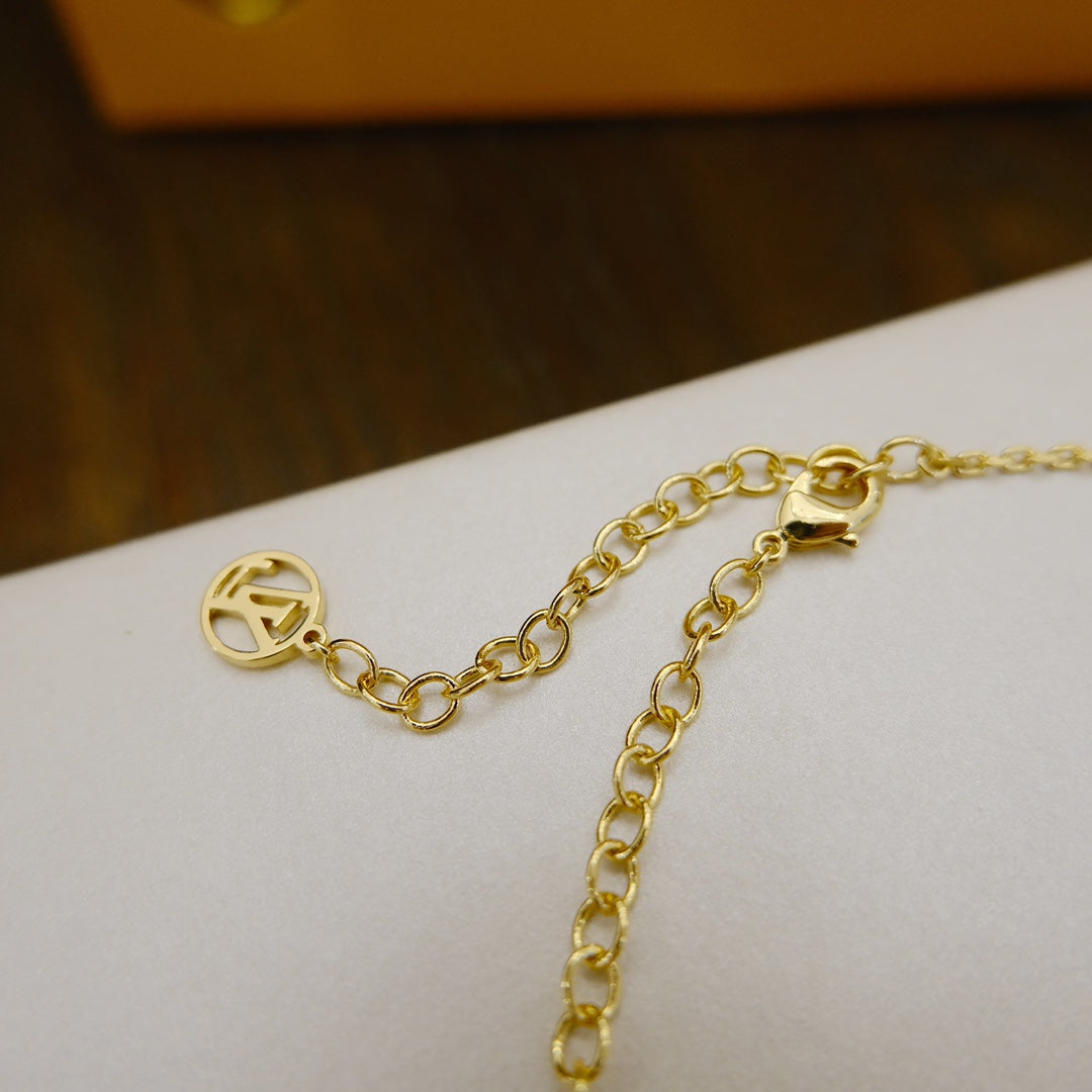 [Love Lucky]BLOOMING SUPPLE NECKLACE BRASS