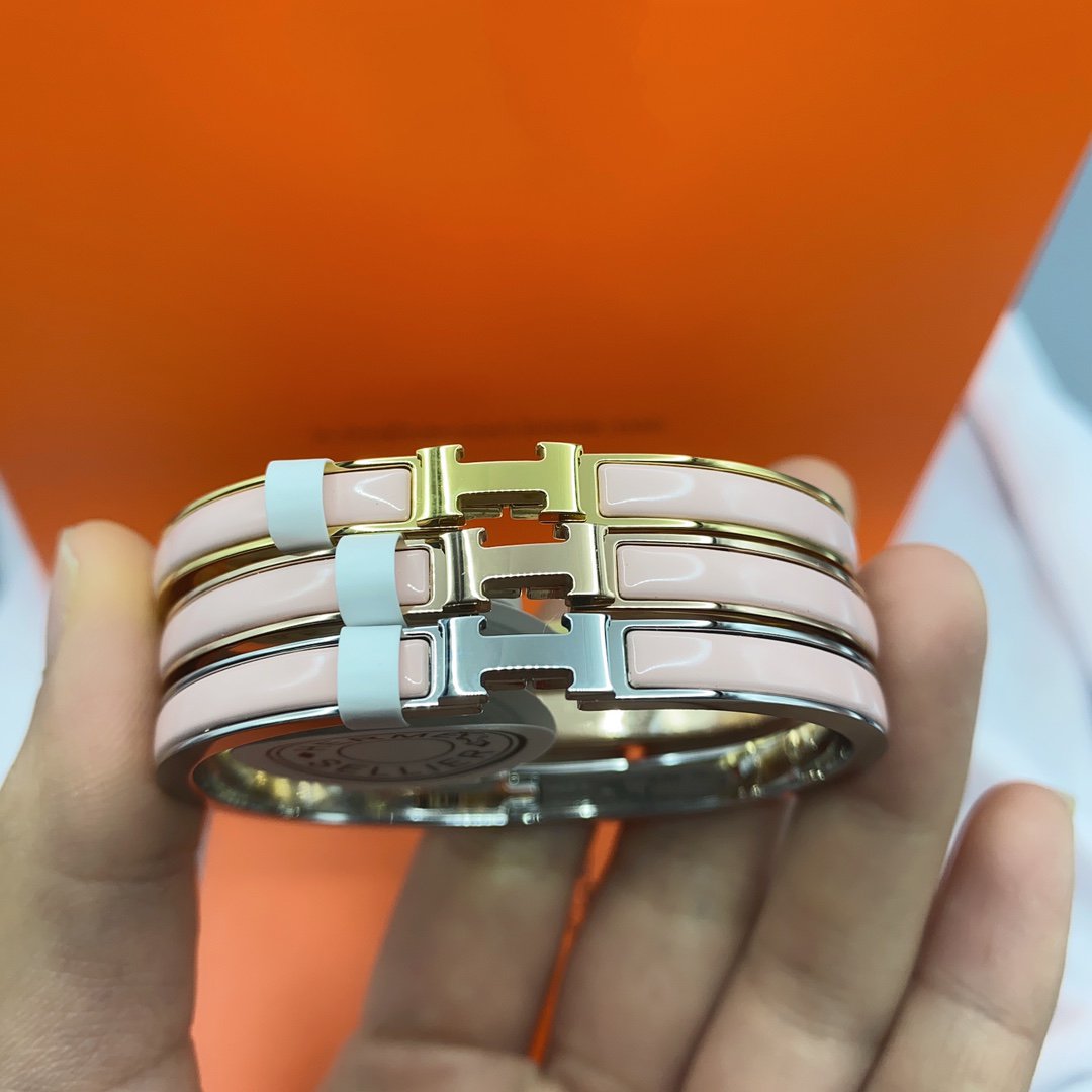 [Love Lucky]CLASSIC HM CLIC  PINK 8MM ENAMEL BRACELET