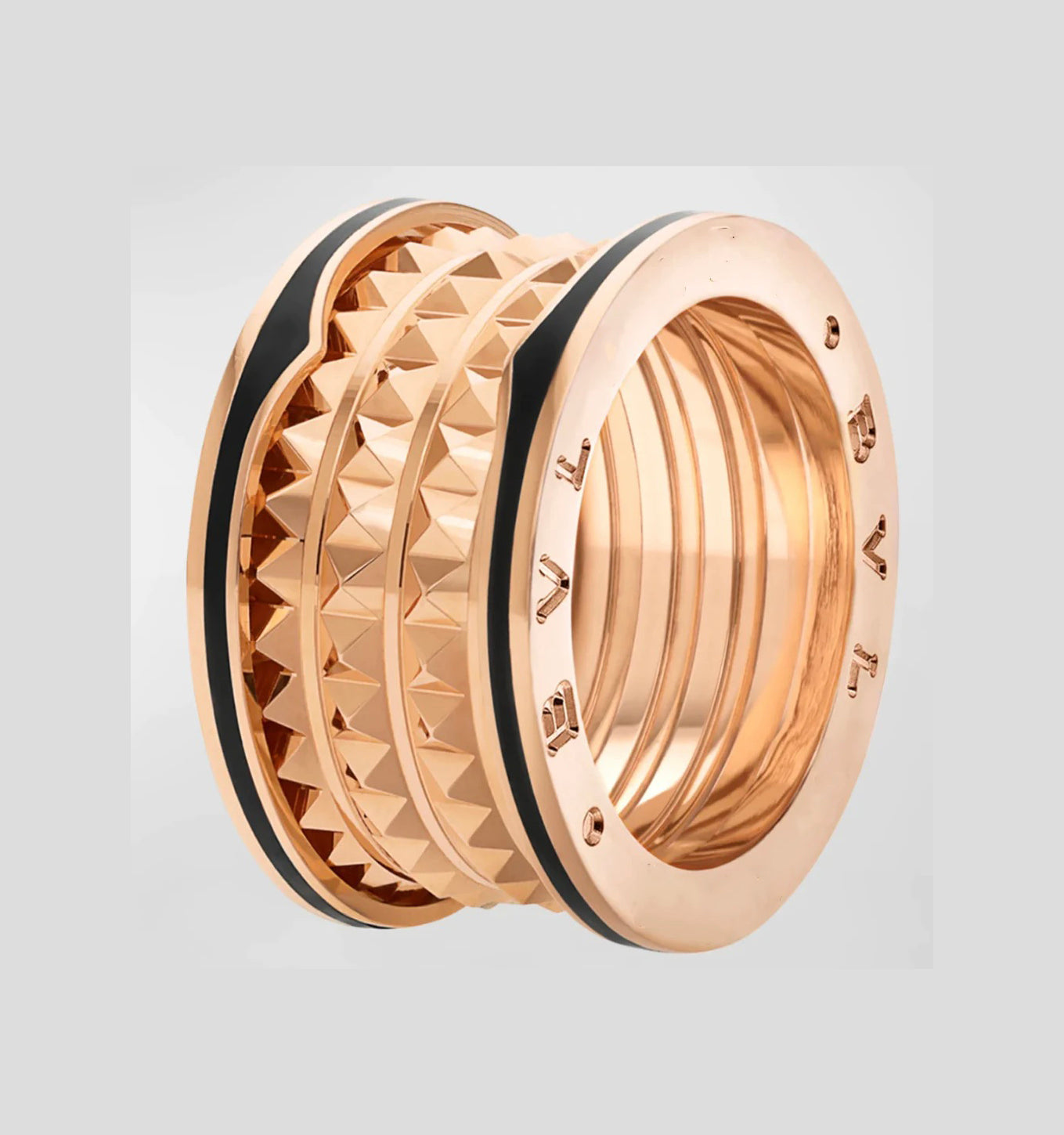 [Love Lucky]ZERO 1 ROCK BLACK CERAMIC PINK GOLD LARGE MODEL