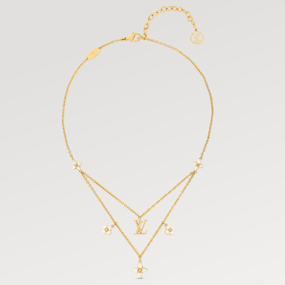 [Love Lucky]FLOWERGRAM GOLD MOP DOUBLE ROW NECKLACE