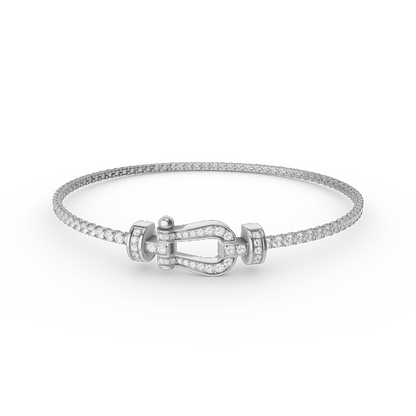 [Love Lucky]FORCE  HORSESHOE  DIAMOND TENNIS BRACELET