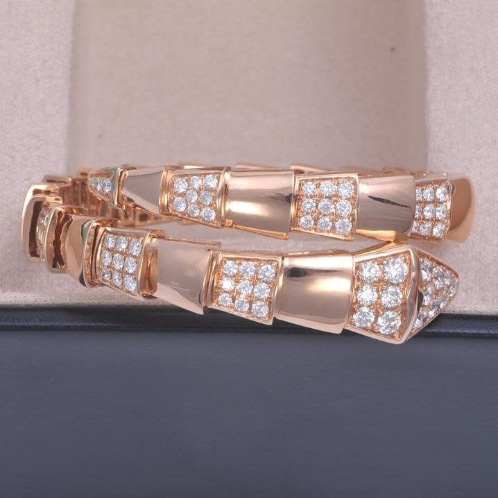 [Love Lucky]SERPENTI WIDE BRACELET PINK GOLD DIAMOND
