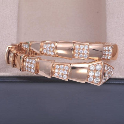 [Love Lucky]SERPENTI WIDE BRACELET PINK GOLD DIAMOND