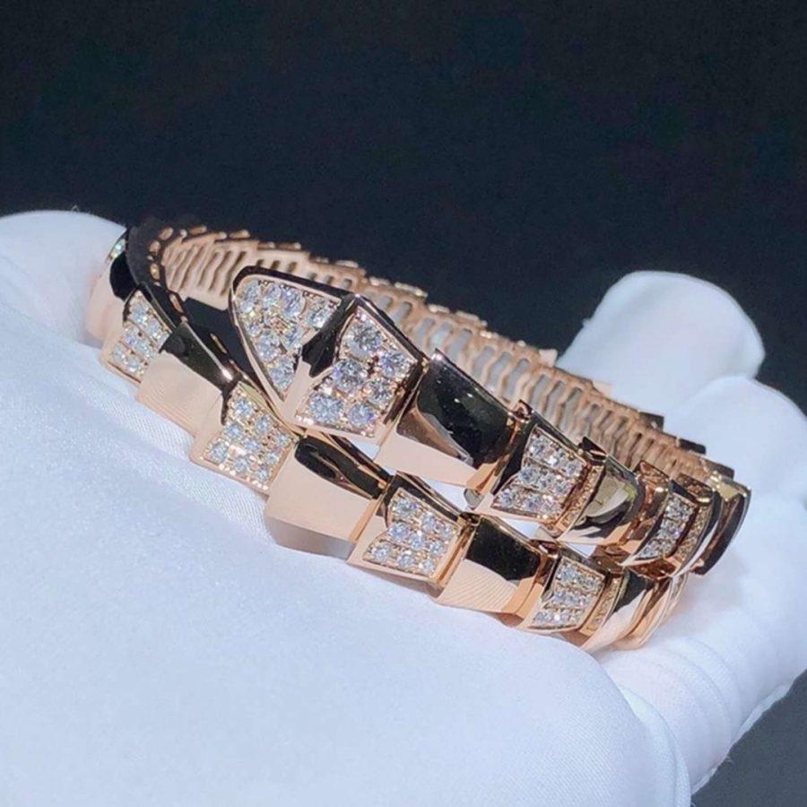 [Love Lucky]SERPENTI WIDE BRACELET PINK GOLD DIAMOND
