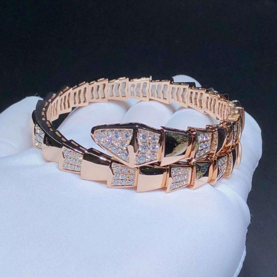 [Love Lucky]SERPENTI WIDE BRACELET PINK GOLD DIAMOND