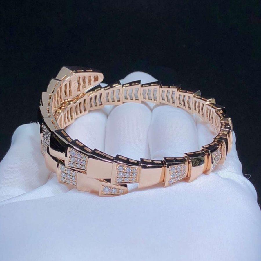 [Love Lucky]SERPENTI WIDE BRACELET PINK GOLD DIAMOND