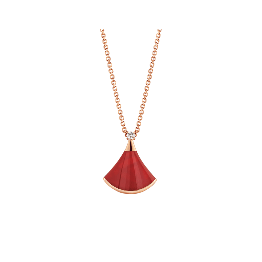 [Love Lucky]DREAM NECKLACE CARNELIAN 1 DIAMOND