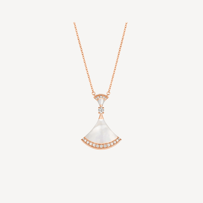 [Love Lucky]DREAM NECKLACE MOP PINK GOLD DIAMOND