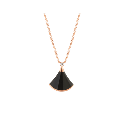 [Love Lucky]DREAM NECKLACE ONYX 1 DIAMOND