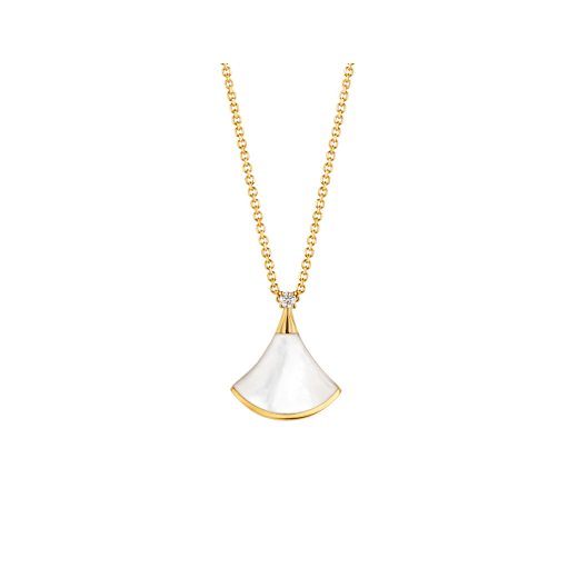 [Love Lucky]DREAM NECKLACE WHITE MOP GOLD 1 DIAMOND