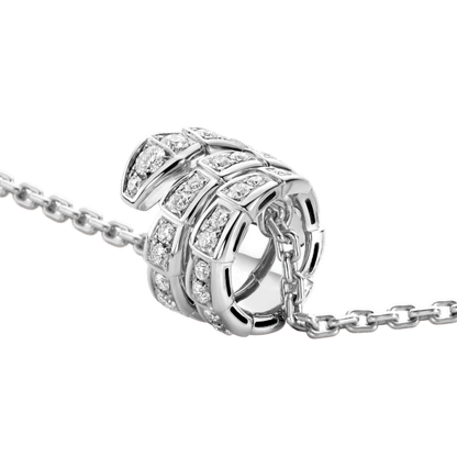 [Love Lucky]SERPENTI  NECKLACE DOUBLE RING DIAMOND