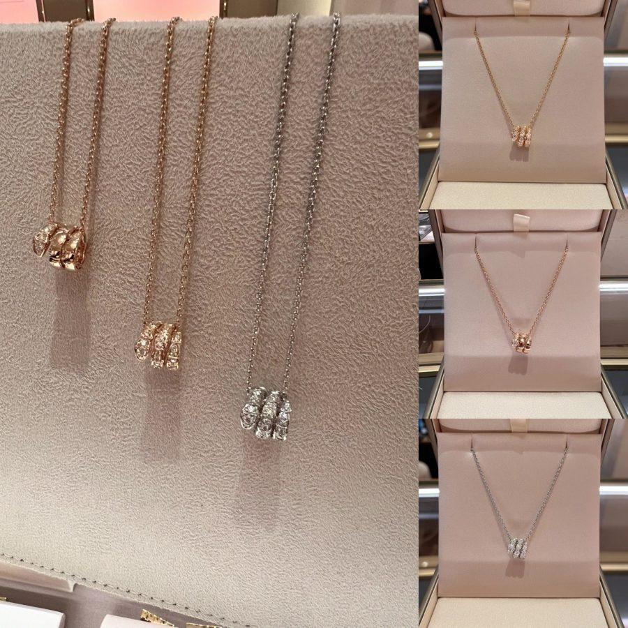 [Love Lucky]SERPENTI  NECKLACE DOUBLE RING DIAMOND