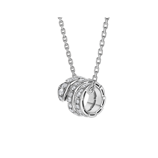 [Love Lucky]SERPENTI  NECKLACE DOUBLE RING DIAMOND