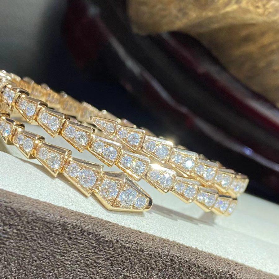 [Love Lucky]SERPENTI BRACELET GOLD DIAMOND DOUBLE ROW