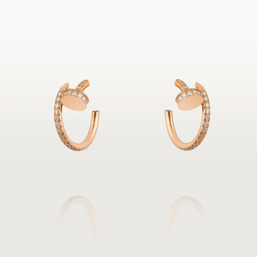 [Love Lucky]JUSTE EARRINGS 12.75MM PINK GOLD DIAMOND