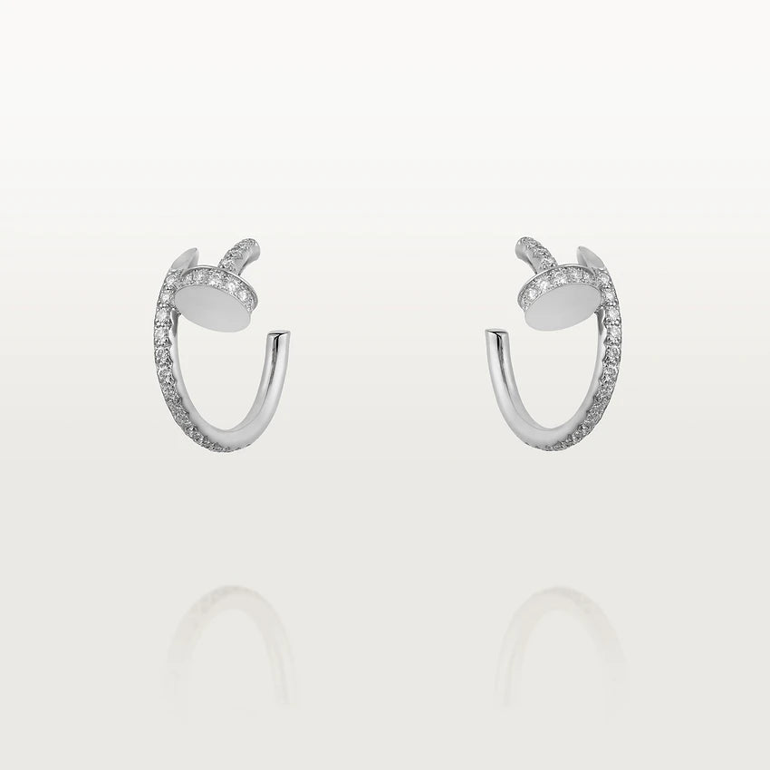 [Love Lucky]JUSTE EARRINGS 12.75MM SILVER DIAMOND