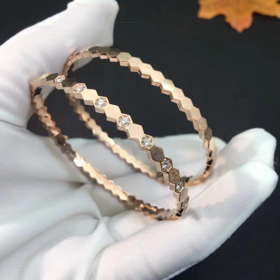 [Love Lucky]BEE LOVE PINK GOLD DIAMOND BRACELET
