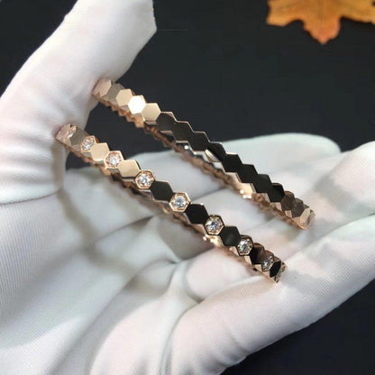 [Love Lucky]BEE LOVE PINK GOLD DIAMOND BRACELET
