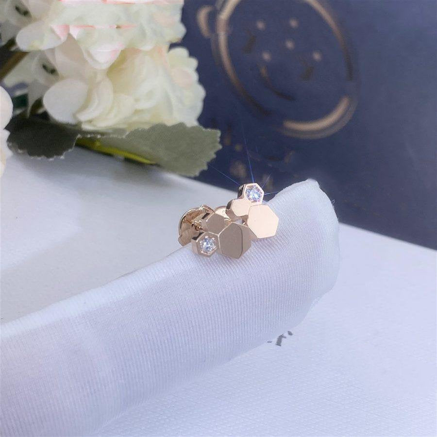 [Love Lucky]BEE LOVE PINK GOLD DIAMOND EARRINGS