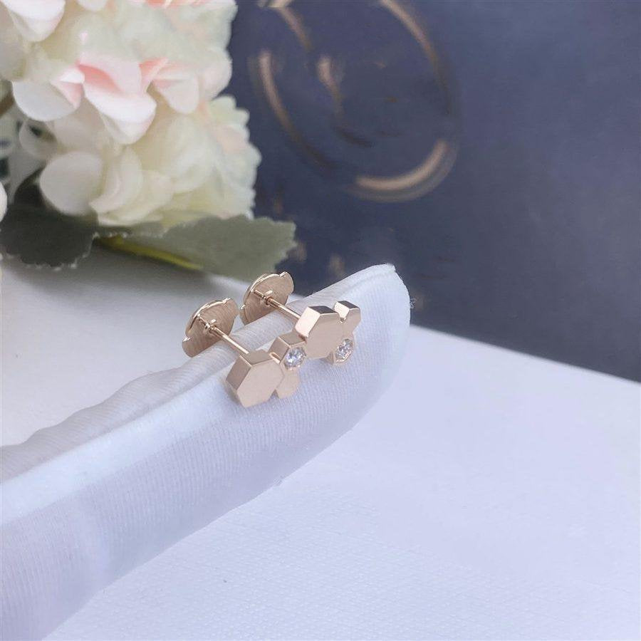 [Love Lucky]BEE LOVE PINK GOLD DIAMOND EARRINGS