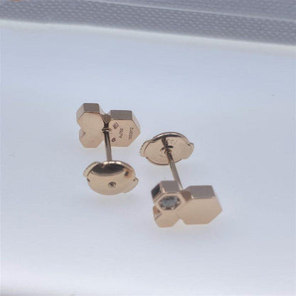 [Love Lucky]BEE LOVE PINK GOLD DIAMOND EARRINGS