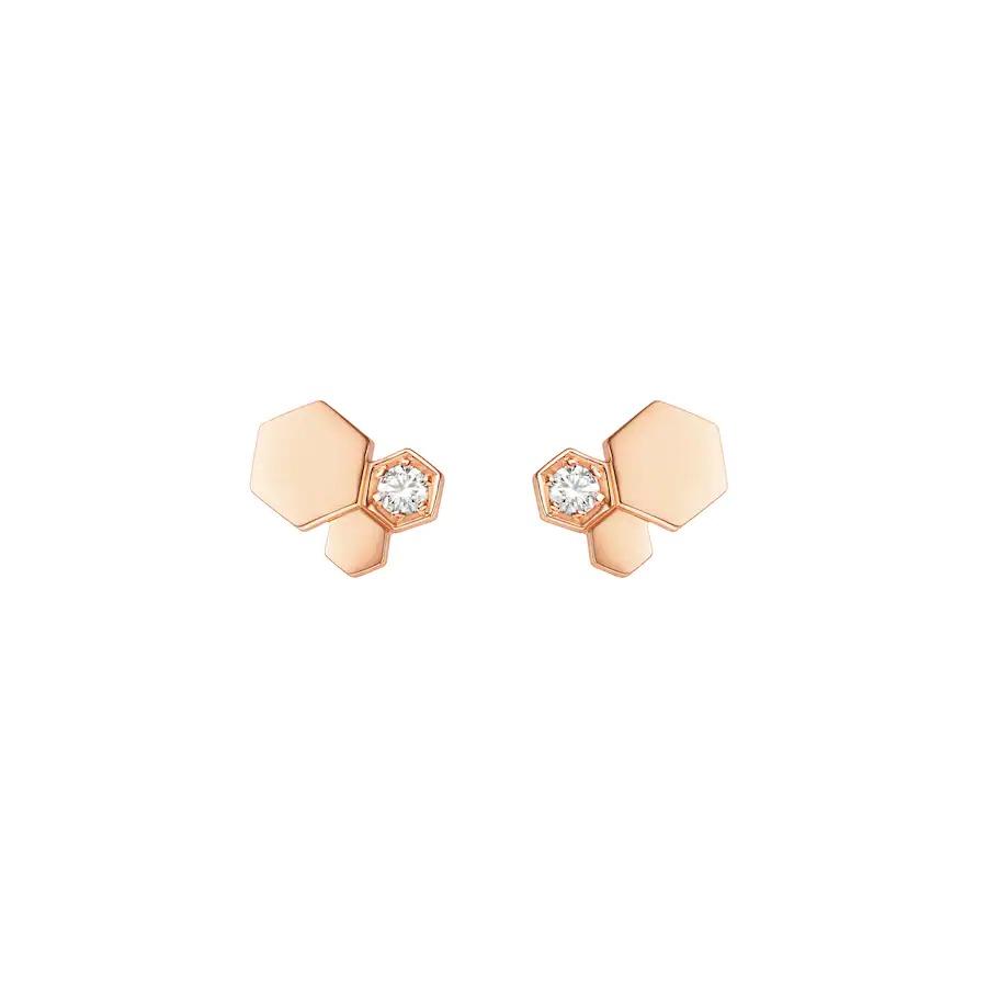 [Love Lucky]BEE LOVE PINK GOLD DIAMOND EARRINGS