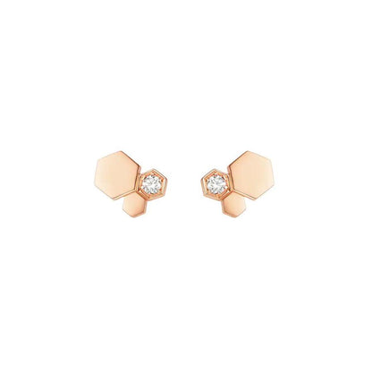 [Love Lucky]BEE LOVE PINK GOLD DIAMOND EARRINGS