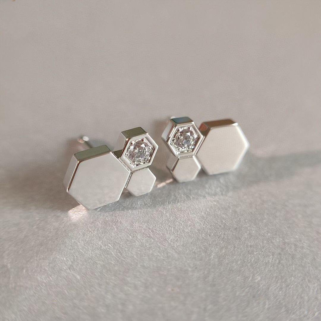 [Love Lucky]BEE LOVE SILVER DIAMOND EARRINGS