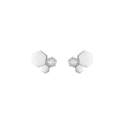 [Love Lucky]BEE LOVE SILVER DIAMOND EARRINGS