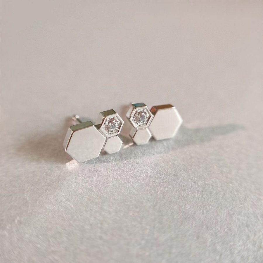 [Love Lucky]BEE LOVE SILVER DIAMOND EARRINGS