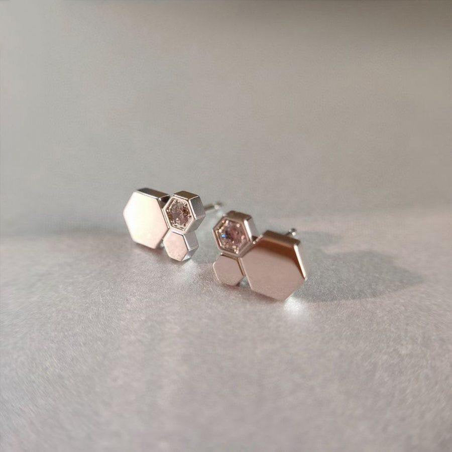 [Love Lucky]BEE LOVE SILVER DIAMOND EARRINGS