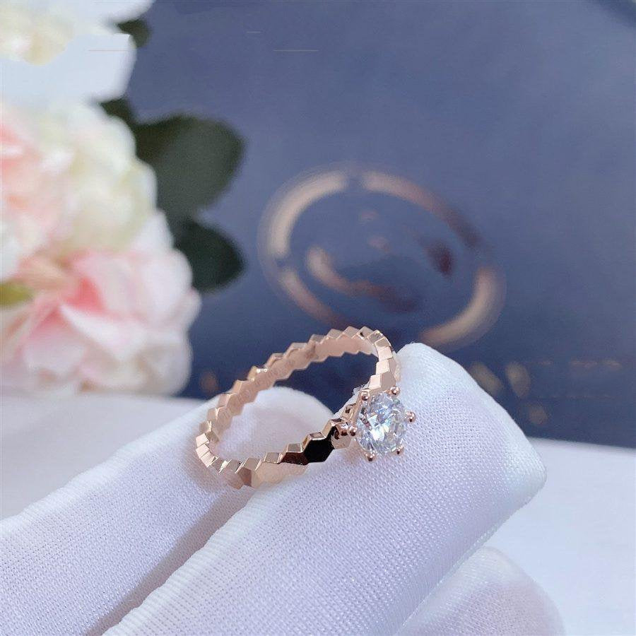 [Love Lucky]BEE LOVE RING PINK GOLD 1 DIAMOND