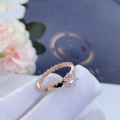 [Love Lucky]BEE LOVE RING PINK GOLD 1 DIAMOND
