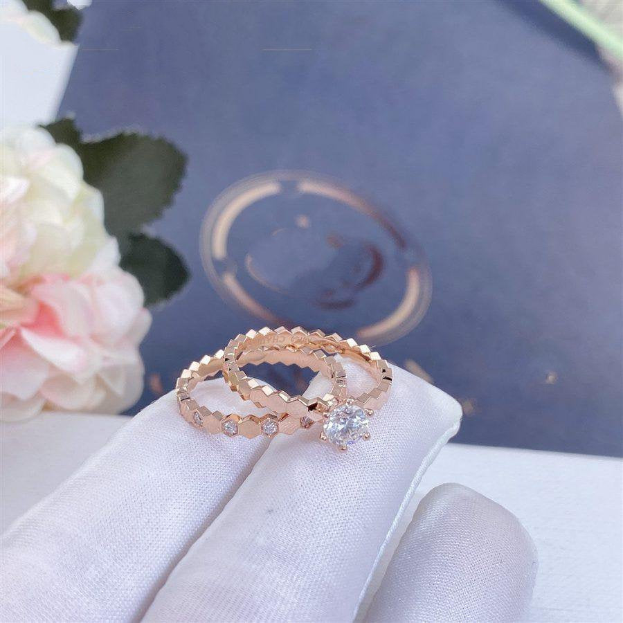 [Love Lucky]BEE LOVE RING PINK GOLD 1 DIAMOND