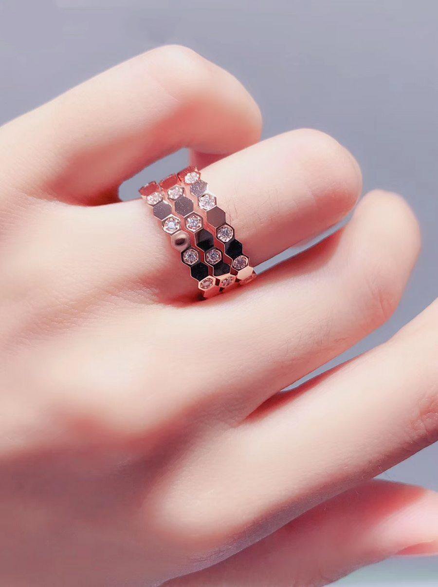 [Love Lucky]BEE LOVE RING PINK GOLD DIAMOND