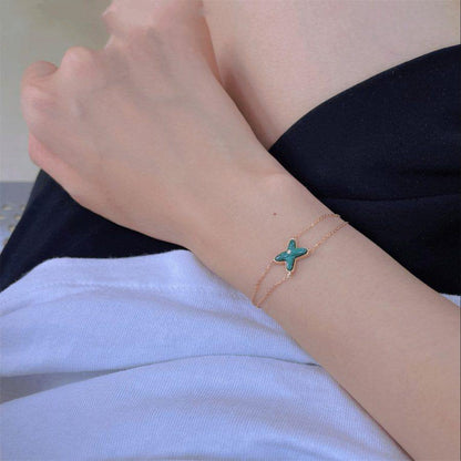 [Love Lucky]JEUX BRACELET MALACHITE PINK GOLD 1 DIAMOND