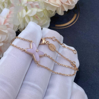 [Love Lucky]JEUX BRACELET PINK MOP PINK GOLD 1 DIAMOND