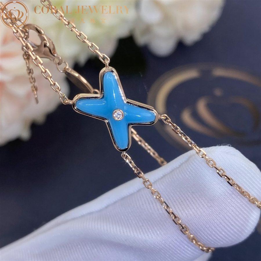 [Love Lucky]JEUX BRACELET TURQUOISE PINK GOLD 1 DIAMOND