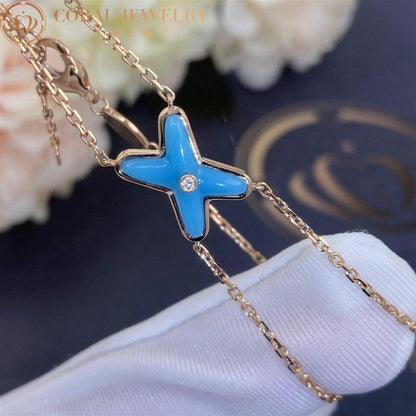 [Love Lucky]JEUX BRACELET TURQUOISE PINK GOLD 1 DIAMOND