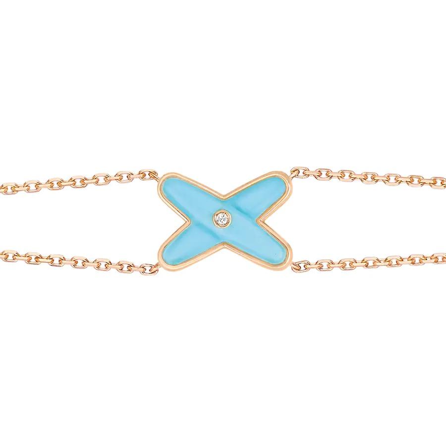 [Love Lucky]JEUX BRACELET TURQUOISE PINK GOLD 1 DIAMOND