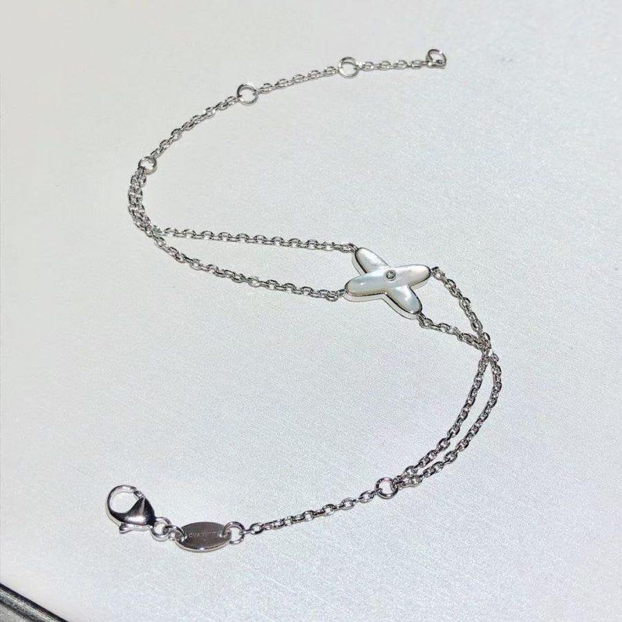 [Love Lucky]JEUX BRACELET WHITE MOP SILVER 1 DIAMOND