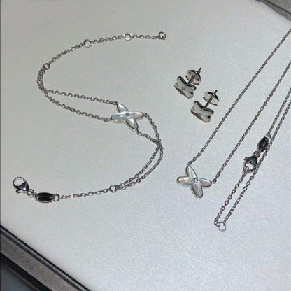 [Love Lucky]JEUX BRACELET WHITE MOP SILVER 1 DIAMOND