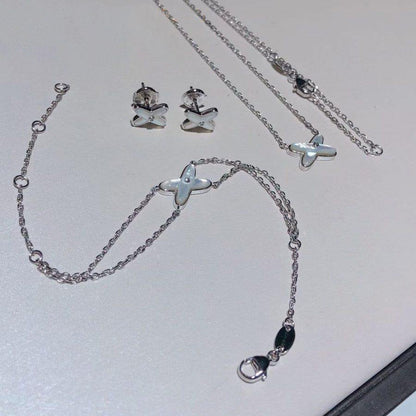 [Love Lucky]JEUX BRACELET WHITE MOP SILVER 1 DIAMOND