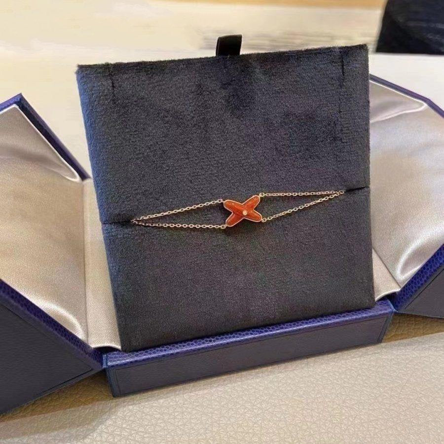 [Love Lucky]JEUX BRACELET CARNELIAN PINK GOLD 1 DIAMOND