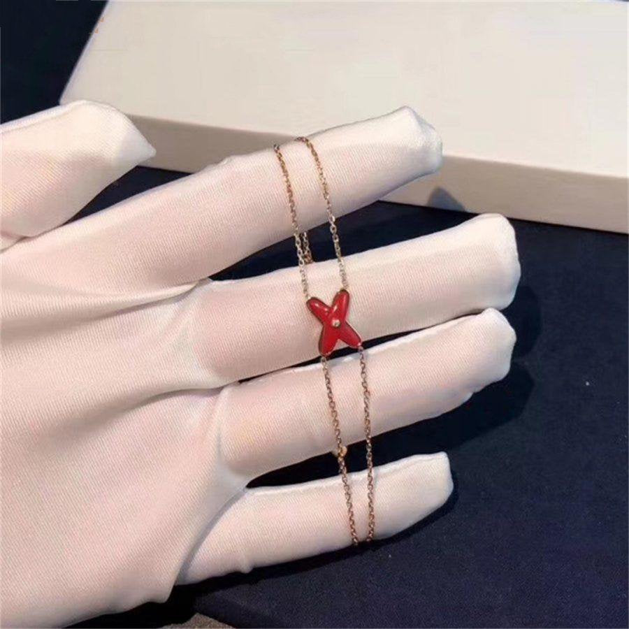 [Love Lucky]JEUX BRACELET CARNELIAN PINK GOLD 1 DIAMOND