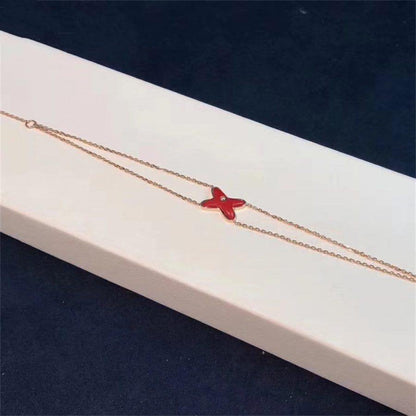 [Love Lucky]JEUX BRACELET CARNELIAN PINK GOLD 1 DIAMOND